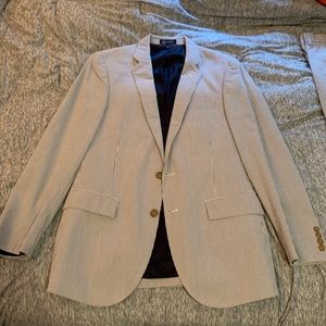 JCREW Ludlow Seersucker suit 38R 32/32
